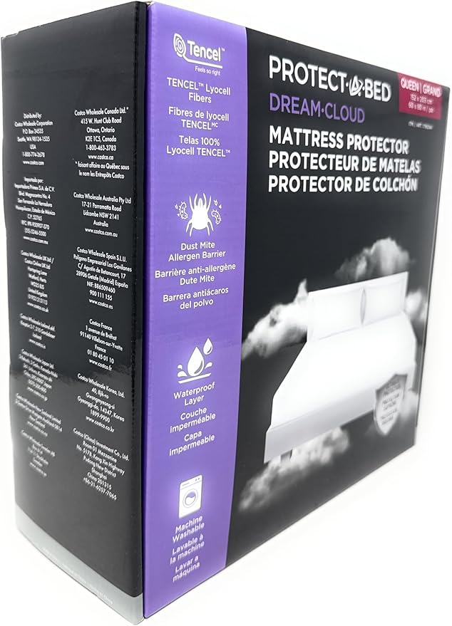 Protect-A-Bed Mattress Protector – Waterproof, Breathable, Tencel Lyocell Top – Available in Queen & King Sizes (Queen)