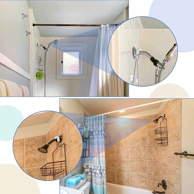 Tondiamo 6 Pieces Bathroom Shower Caddy Connectors Shower Caddie Easy to Attach with 3 Pieces Rubber Rings Bathroom Decor and Replacement (Suction Cup Holders) - Image 5