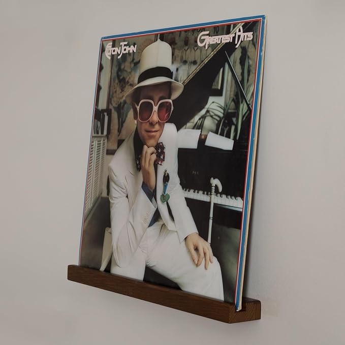 Vinyl Wall Mount Pack of 6 Pinewood Vinyl Record Holder Wall Mount with 2 Mounting Options Vinyl Shelf Walnut Stain Finish Vinyl Record Display - Vinyl Record Shelf - Vinyl Record Wall Mount - Image 7