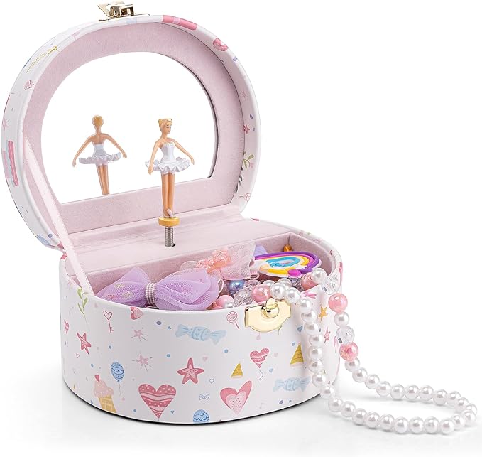 VLANDO Bithday Gift for Girl - Musical Jewelry Box for Girls, Small Kid Music Box with Ballerina for Party Bedroom Decor, Gifts for Girls Kids - Fantasy by VLANDO