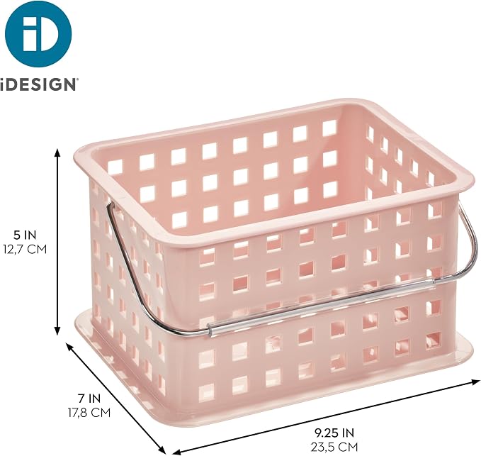 iDesign Small Shower Caddy with Handle, Portable Shower Organizer for Dorm or Bathroom, 3-Pack, Pink - Image 4