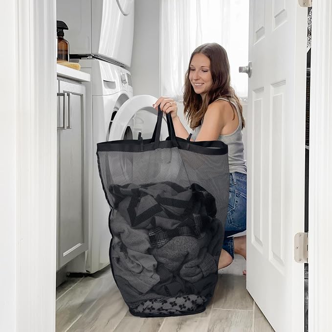 Goodpick Laundry Basket with Wheels, 100L Rolling Laundry Hamper with Lid Clothes Hampers with Removable Wash Bag Large Clothes Basket for Bedroom, Bathroom, Black - Image 2