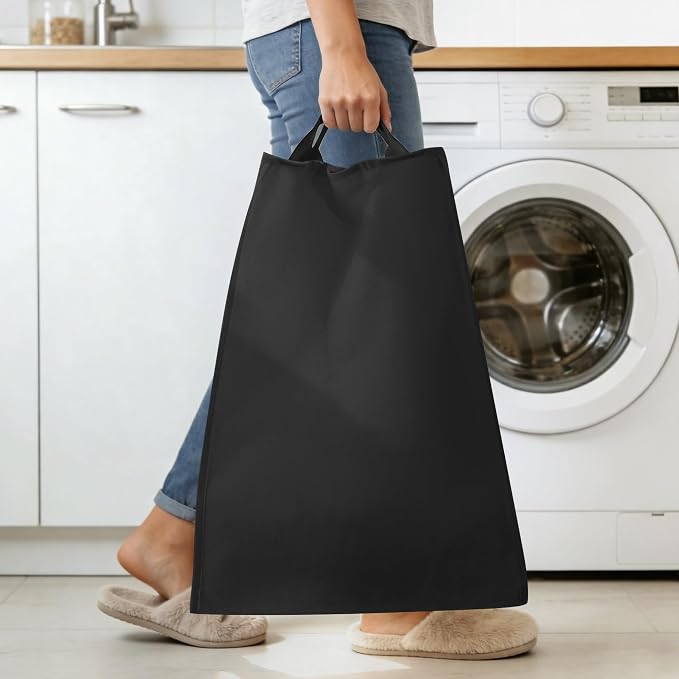 STORAGE MANIAC Metal Rack Laundry Hamper, Large Laundry Basket with Convenient Handle, Freestanding Dirty Clothes Hamper for for Dorm, College, Small Space, Closet, Bedroom, Black - Image 5