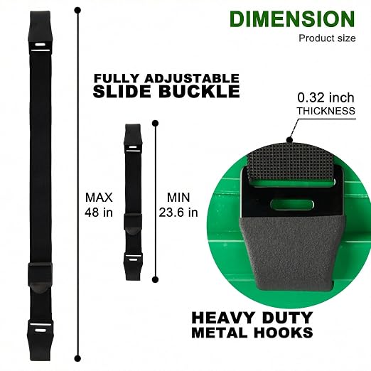 4PCS Bear Proof Trash Can Locks with Double Metal Claw - Adjustable Strap Garbage Can Locks for 28-96 Gallon Outdoor Bins, Animal Proof Against Raccoons - Image 5