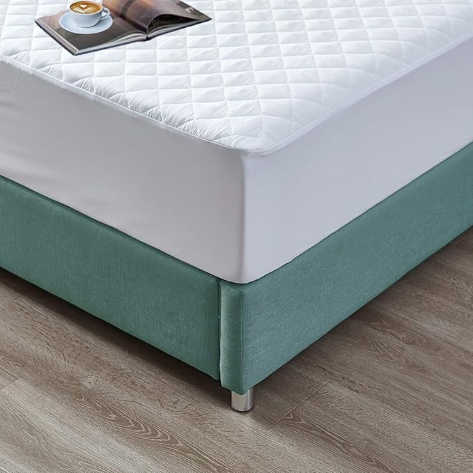 Smyrna Mattress Protector, Deep Pocket, Waterproof, Quilted Cover Pad, Soft and Comfortable, Breathable (Twin)
