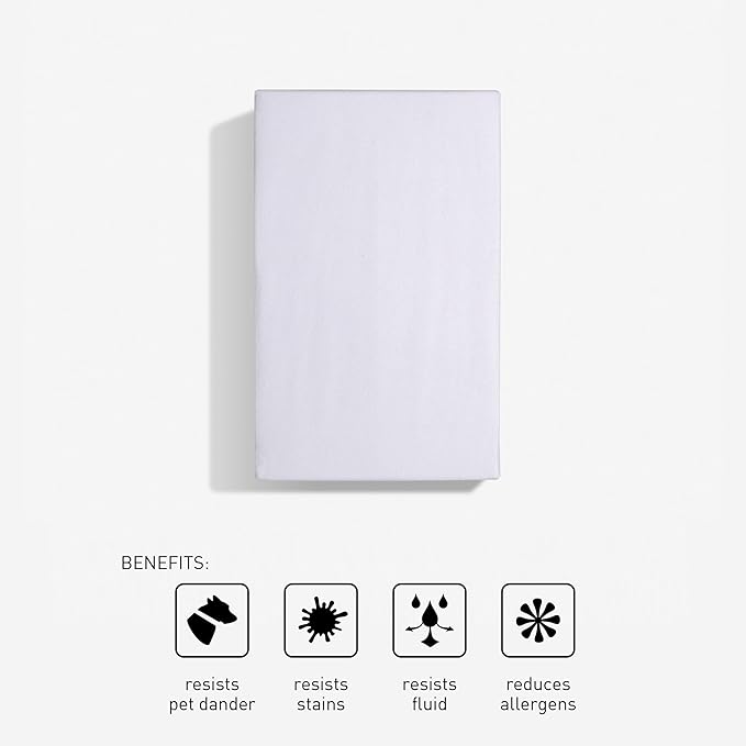 Bedgear Full Basic Mattress Protector - Lightweight, Noiseless, and Waterproof Fabric Cover for Bed - Washable and Breathable Mattress Pad - Protects Against Stains