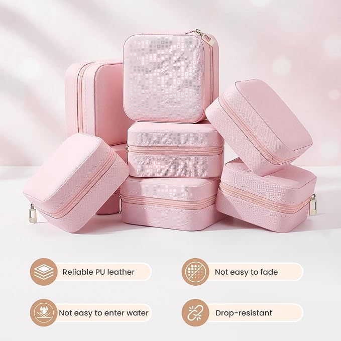 Easytle 24 Pcs Travel Jewelry Box Exquisite Travel Jewelry Case Portable Jewellery Storage Holder Organizer Box Small Jewelry Organizer for Rings Earrings Necklaces Pendants Bracelets Watches - Image 5