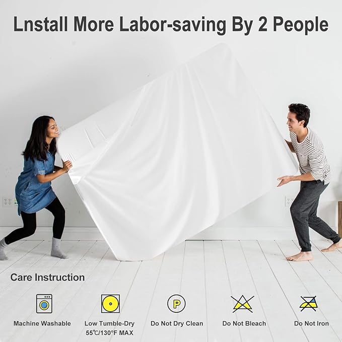 Mattress Protector Cover 2 Pack 36"x 84" Fits for 6-10 inch Depth, Waterproof Zippered Box Spring Mattress Encasement Hypoallergenic Noiseless