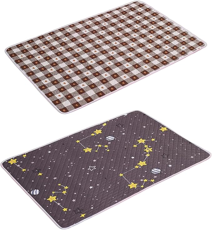 2 PCS 27.5 * 35.5 Inches Bed Pads Washable Waterproof, Potty Training Pads, Waterproof Mattress Protector and Bed Sheets for Incontinence Protection, Washable and Reusable Mattress
