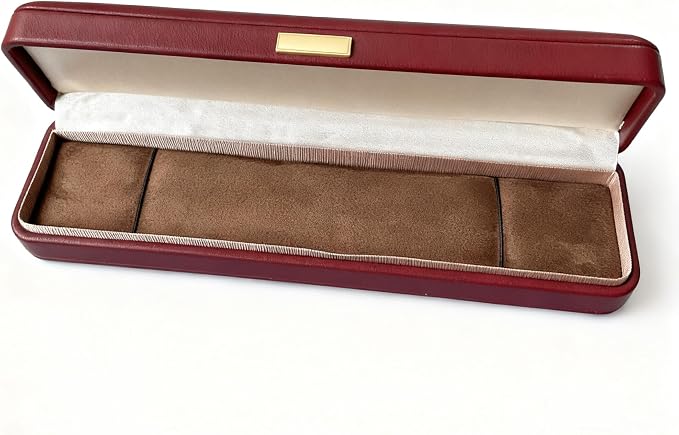 Luxury Burgundy Leather Jewelry Box with Soft Velvet Lining, Elegant Storage Case for Necklaces, Earrings, Bracelets & Watches, Small Travel Organizer Skin-friendly Artificial Leather Cover Gift - Image 7