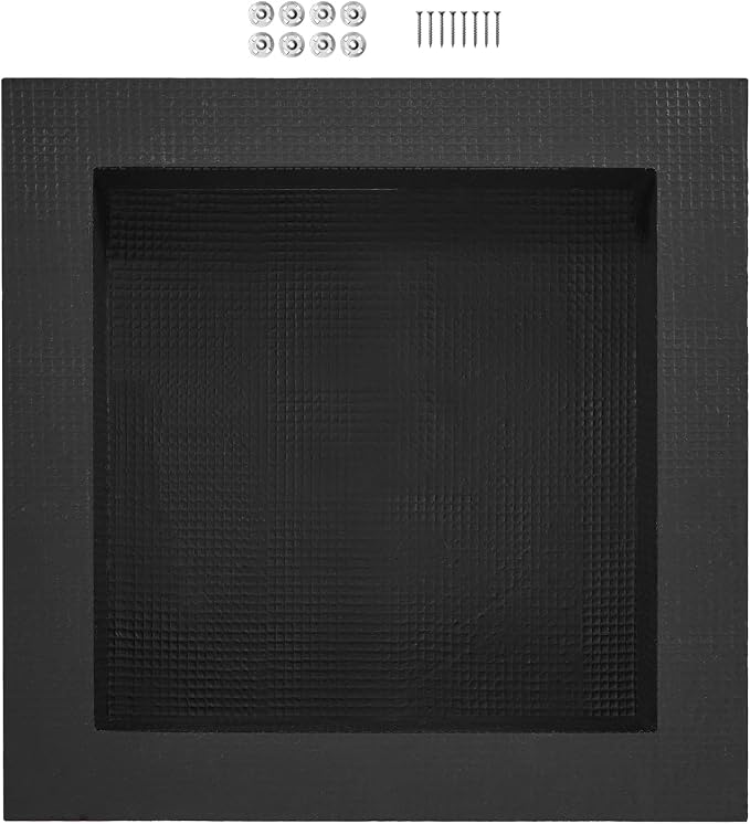 VEVOR Shower Niche,16-Inch Width x 16-Inch Height x 3.5-Inch Depth Single Shelf Organizer,Wall-Inserted Niche Recessed Sealed Protection Modern Soap Storage for Shower Bathroom,Black - Image 9