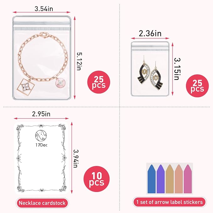 17Dec Large Transparent Jewelry Storage Book with 300 Pockets and 50 Jewelry Pouches,Travel Jewelry Organizer and Storage,Jewelry Binder Organizer for Earring,Bracelet,Necklace - Image 3