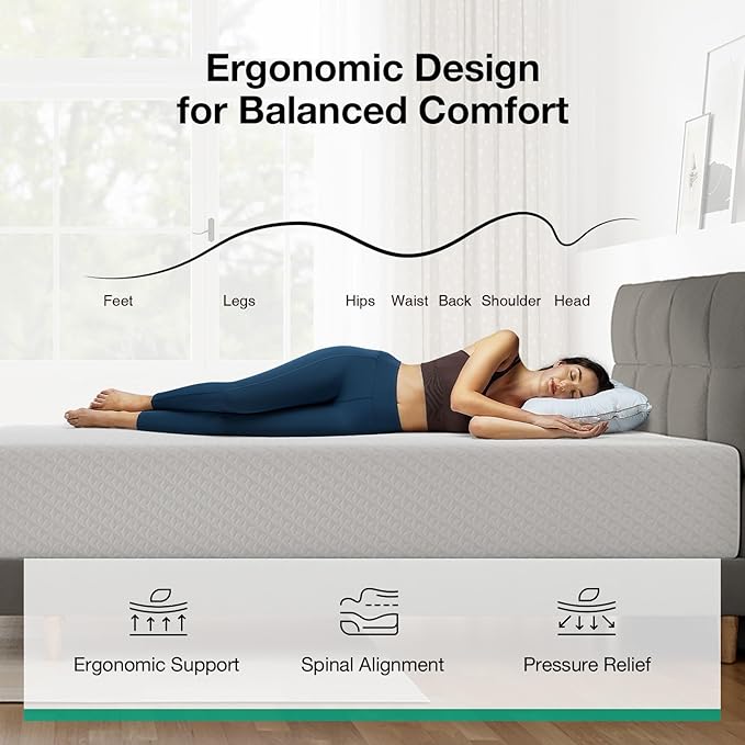 Novilla King Size Mattress, 12 Inch Memory Foam Mattress King for Pressure Relief & Comfort Sleep, Natural Fiber Infused for Cooling Refreshing Feel, CertiPUR-US Certified Mattress in a Box, Plush