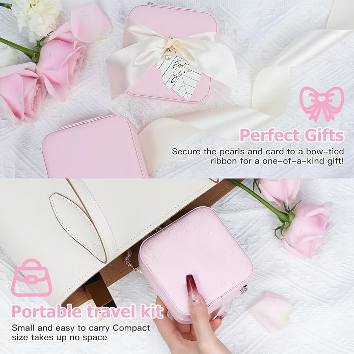 AYGXU Travel Jewelry Box for Women and Girls - Small Case With Initial A-Z - Teacher Gifts - Image 5