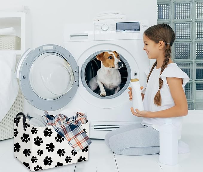 Rectangular Dog Baskets Gift Bins Empty Kids Storage Basket Baby Boy Basket Kids Dog Toy Storage Bin Organizer Box Room Decor for Home(Dog Bins) - Image 5
