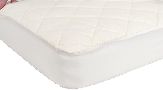 Sealy Quilted Organic Cotton Top Waterproof Toddler and Baby Crib Mattress Pad Cover Protector - 52” x 28” - Cream (Pack of 5)