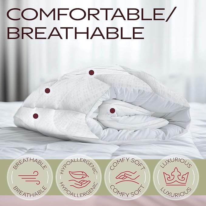 MAXI Queen Size Mattress Pad - Luxurious Cotton Sateen Mattress Protector - Soft, Comfortable, and Breatheable Mattress Cover - Mattress Pad Protects Mattress from Dust, Dirt, Spills, and Stains.