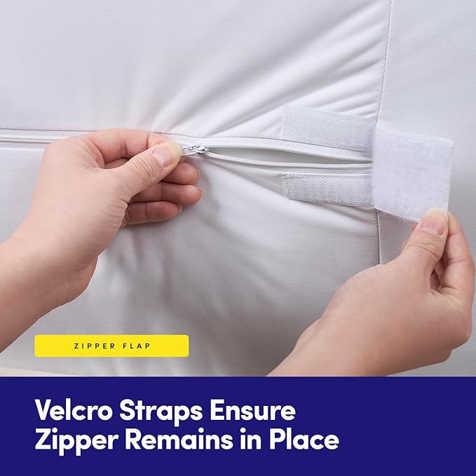 Twin Mattress Protector – Waterproof Zippered Mattress Encasement – Breathable Polyester Membrane – Fits 10″–13″ Deep Mattresses – Full Encasement, Bed Bug & Liquid Barrier, Machine Washable