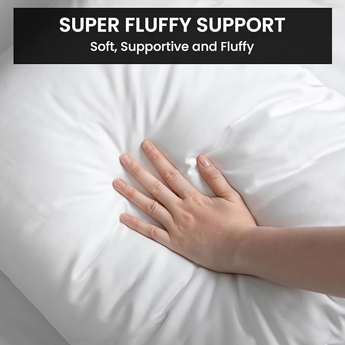 Foamily Throw Pillow Insert 16x16 (Set of 4) Premium Decorative Pillows for Couch, Bed & Living Room, Soft Fluffy Throw Pillows for Couch, Pillow Inserts for Home Decor