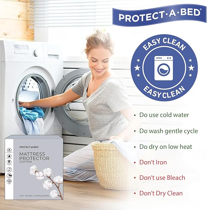 Protect-A-Bed Cotton Jersey Mattress Protector, Full
