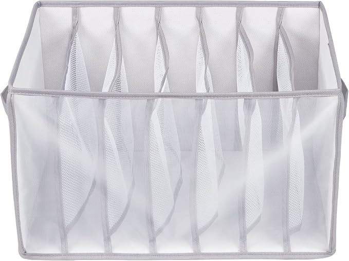 Univivi Extra Large Wardrobe Clothes Organizer Closet Organizer Portable Pants Sweaters Organizer for Closet,T-Shirt, Underwear, Upgraded 7 Grids Jeans Hoodie Organizer Clothes Organizer - Set of 2 - Image 2