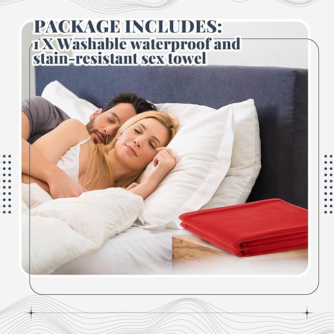Couples Waterproof Mat Lover Reusable Stainproof Blanket Quiet Easy Use Mattress Protector for Adult Multi Functional Bed Sheet Couple Messy Play Pleasure Comfort(80 x 80 in,Red,1 Pcs)