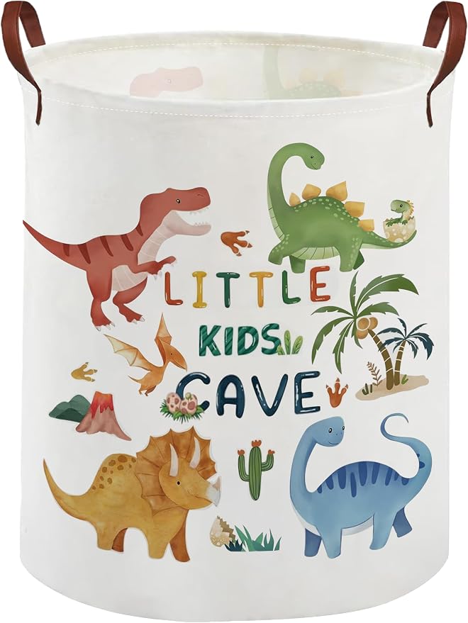 Kids Laundry Basket Animal Hamper for Nursery Dinosaur Hamper Cute Kids Storage Bin Organizer Room Decor for Home(Dinosaur) by DDBASKET