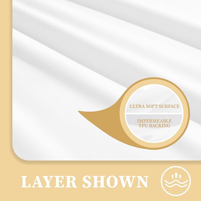 Safe and Sound Waterproof Mattress Protector, Full Size Premium Mattress Cover, Noiseless Breathable Soft, Fitted Deep Pocket 8-18 Inch Bed Cover, Machine Washable
