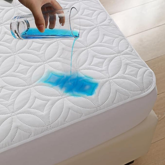 FELTYBED Queen Size 60"x80" Waterproof Mattress Protector, Soft Bed Mattress Cover Queen, Breathable Mattress Pad Cover with Deep Pocket 6"- 15", Noiseless Washable White