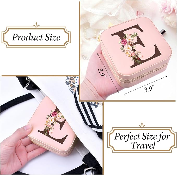 Inngeroo Mothers Day Mom Gifts from Daughter Son, Travel Jewelry Case Box Organizer Personalized Gifts for Mom Wife Women, Gift for Friend Sister Grandma Aunt, pink - Image 7