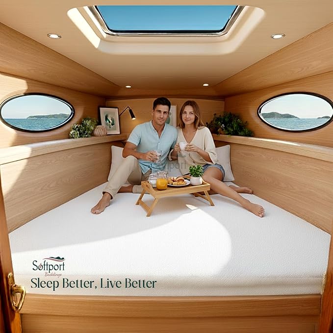 Universal AFT Berth Mattress Protector Waterproof Mattress Cover Pad Cover Breathable Noiseless 8 Inch Deep Pocket Noiseless,Vinyl,PVC Free,Matressprotector