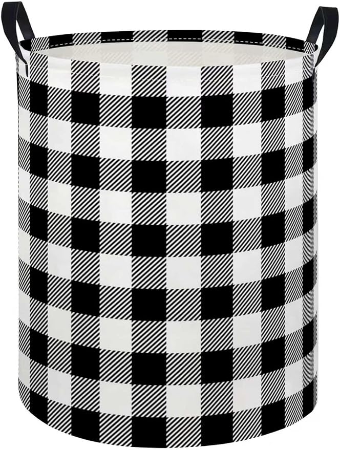 Baby Laundry Hamper kids laundry Basket Waterproof Laundry Bag for Bedroom Toy Clothes Organizer Room Décor(Checkered) by Unknown