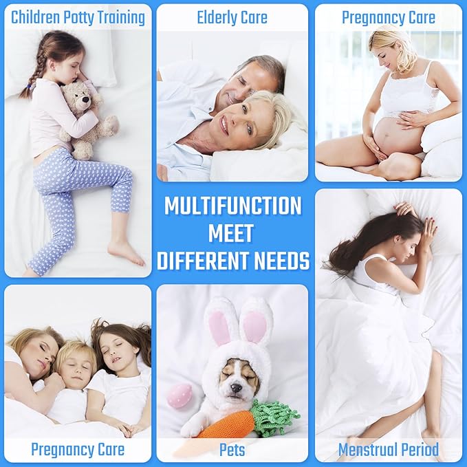 FGZ Full Size Mattress Protector Waterproof White Noiseless Cotton Terry Washable Mattress Cover for Kids Adults 54" x 75"