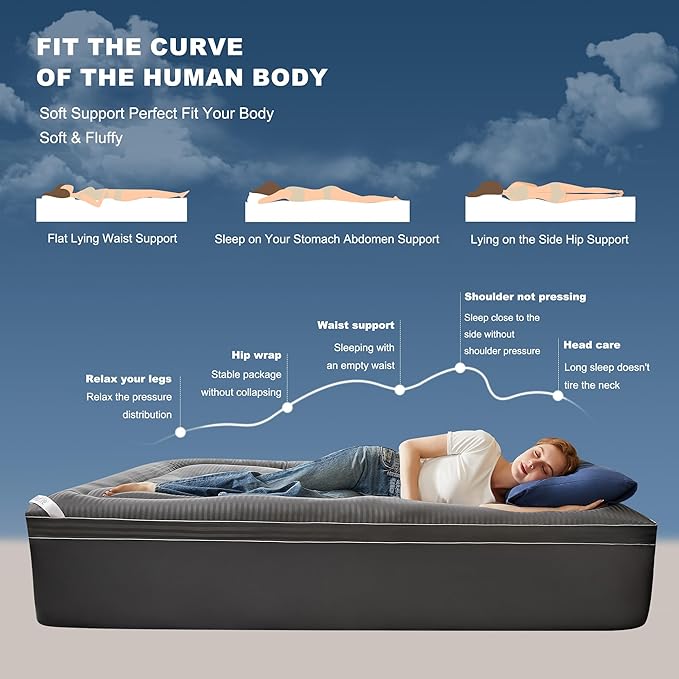 BEDLORE Twin Mattress Topper, Thick Pillow Top Pad for Back Pain Relief, Cooling Soft Mattress Cover with Deep Pockets 6-15 inch