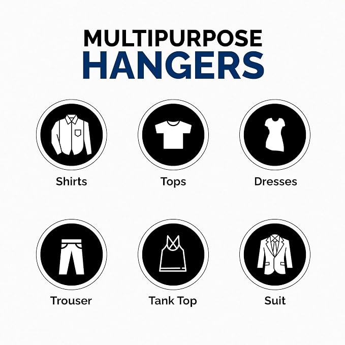 Closetselect Plastic Hangers 50 Pack - Space Saving Clothes Hangers, Made in USA, Durable & Strong Plastic Shirt & Coat Hanger with Notches & Shoulder Grooves, Non-Slip Hangers | Bright Orange - Image 7
