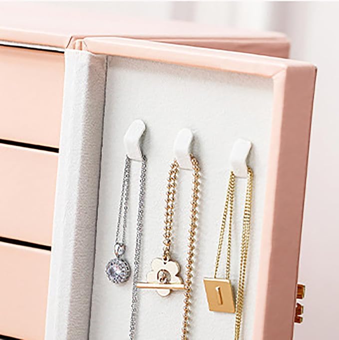 Cute Jewelry Box for Women teen Girls Jewelry Organizer Large Jewelry Organizers and Storage Faux Leather Jewelry Storage Jewlery Box Jewellery Box Joyeros Organizador De Mujer - Image 6
