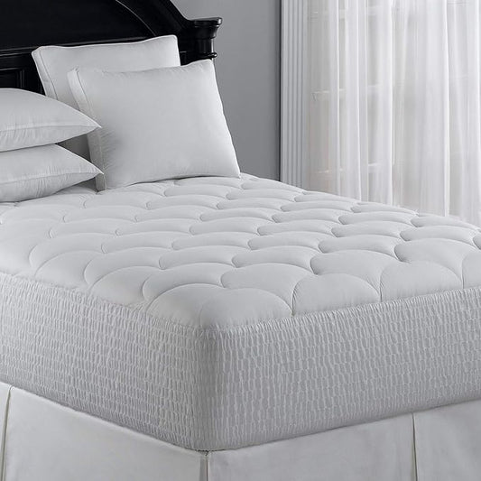 Marriott Mattress Topper - Plush, Quilted Mattress Pad with Hypoallergenic Fill - Fits Mattresses Up to 15" - California King