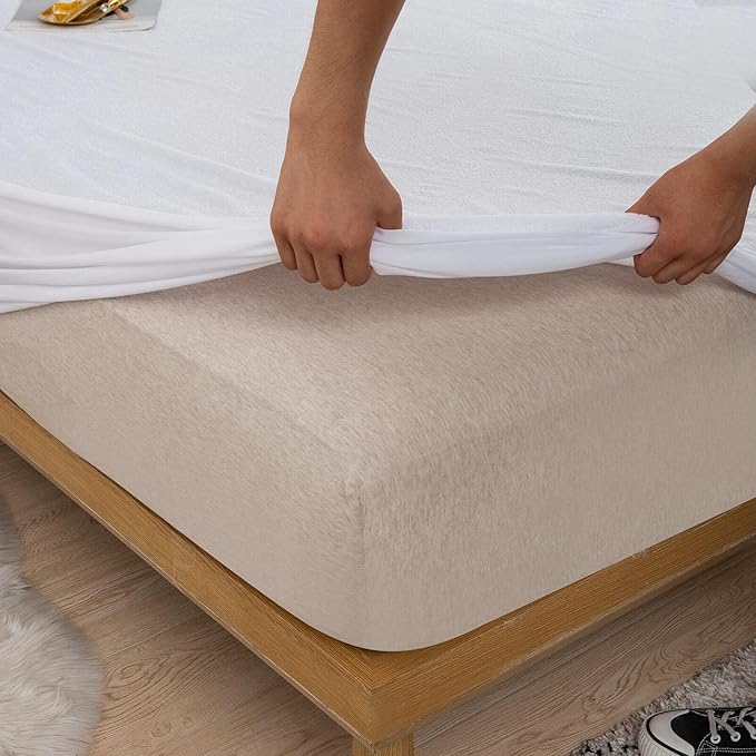 Waterproof California King Mattress Protector Cal King Soft Soft Bamboo Viscose Terry Matressprotector Quiet Breathable Fitted Matress Cover
