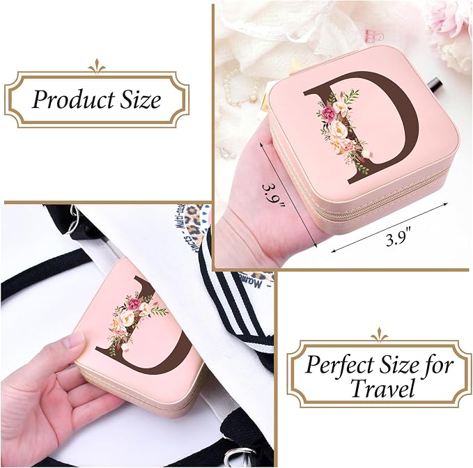 Inngeroo Christmas Gift for Women, Christmas Travel Jewelry Case Box Organizer Personalized Gifts for Mom Wife Women, Gift for Friend Sister Grandma Aunt - Image 7