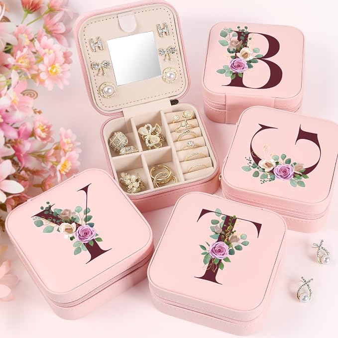 MFXIP Easter Basket Stuffers for Teens Essentials, Valentines Day Christmas Stocking Stuffers for Women Teen Girl Gifts Trendy Stuff Travel Jewelry Box Case Organizer Personalized Birthday Gifts - Image 6