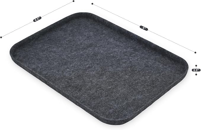 Welaxy Felt tray Lid for Storage Bins Drawer Organizer bin cap of box for junk stuff stationery makeup jewelry closet bathroom minimalist lifestyle (Charcoal Lid, S) - Image 7
