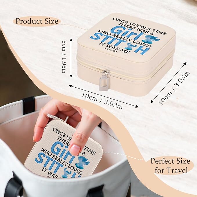 LONGXIN Cartoon Lover Gift, Cute Cartoon Themed Jewelry Case, Small Jewelry Box Organizer - Image 4