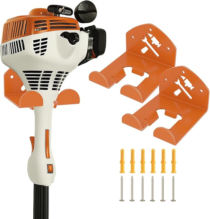 FLEXI RODS Garage Organization Storage Trimmer Rack Garden Power Tool Hanger for Grass Trimmer, Hedge Trimmer, Heavy Duty Weed Wacker Hook Tool Organizer, 2 Pack by FlexiRods