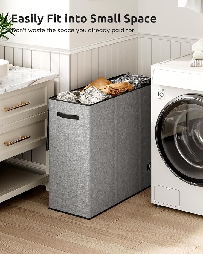 SOLEDI 180L Laundry Hamper 3 Section, Extra Large Laundry Hamper with Lid, Dirty Clothes Hamper with Sturdy Handle, Large Laundry Basket Organizer for Laundry Room, Bedroom, Hampers for Laundry - Image 5