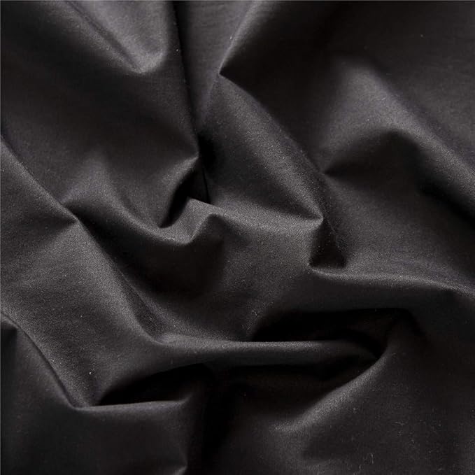 Holawakaka Full Waterproof Mattress Protector Black Fitted Sheet Breathable Bed Mattress Pad Cover, 14" Deep Pocket (Black, Full)