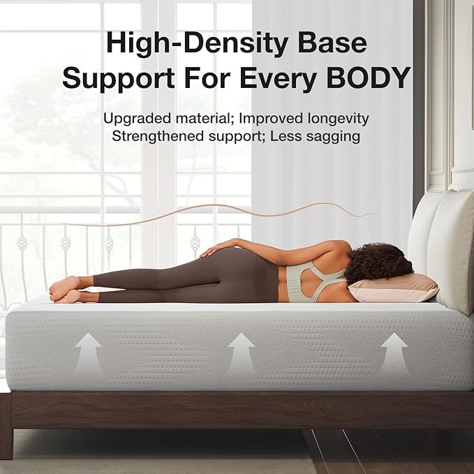 Novilla King Size Mattress in a Box, 14 Inch King Mattress, Gel Memory Foam Mattresses for Cooling Night Sleep & Pressure Relief, CertiPUR-US Certified, White