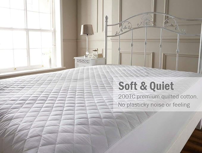 Waterproof Mattress Cover (Twin XL), Perfect Hospital Bed Protector, 4 Layer Protection, Super Soft, Fitted, Machine Washable, Vinyl Free, 39"x80"