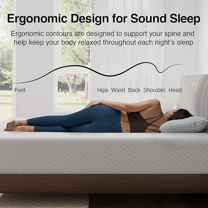 Novilla Twin Size Mattress, 10 Inch Memory Foam Mattress Twin for Balanced Support & Pressure Relief, Cooling Comfort for Nightlong Refreshment, CertiPUR-US Certified Mattress in a Box, Medium Firm