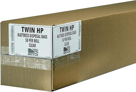 Aluf Plastics HP MAT Twin High Performance 2.0 MIL (eq) Mattress Twin Bag - 50" x 90" (Pack of 50)