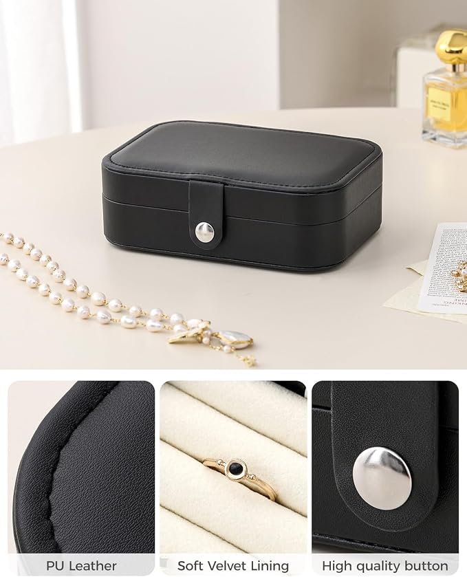 CASEGRACE Jewelry Box For Women Portable Travel Jewelry Case for Necklace Earring Rings Jewelry Holder Case Gift Box Girls - Image 6